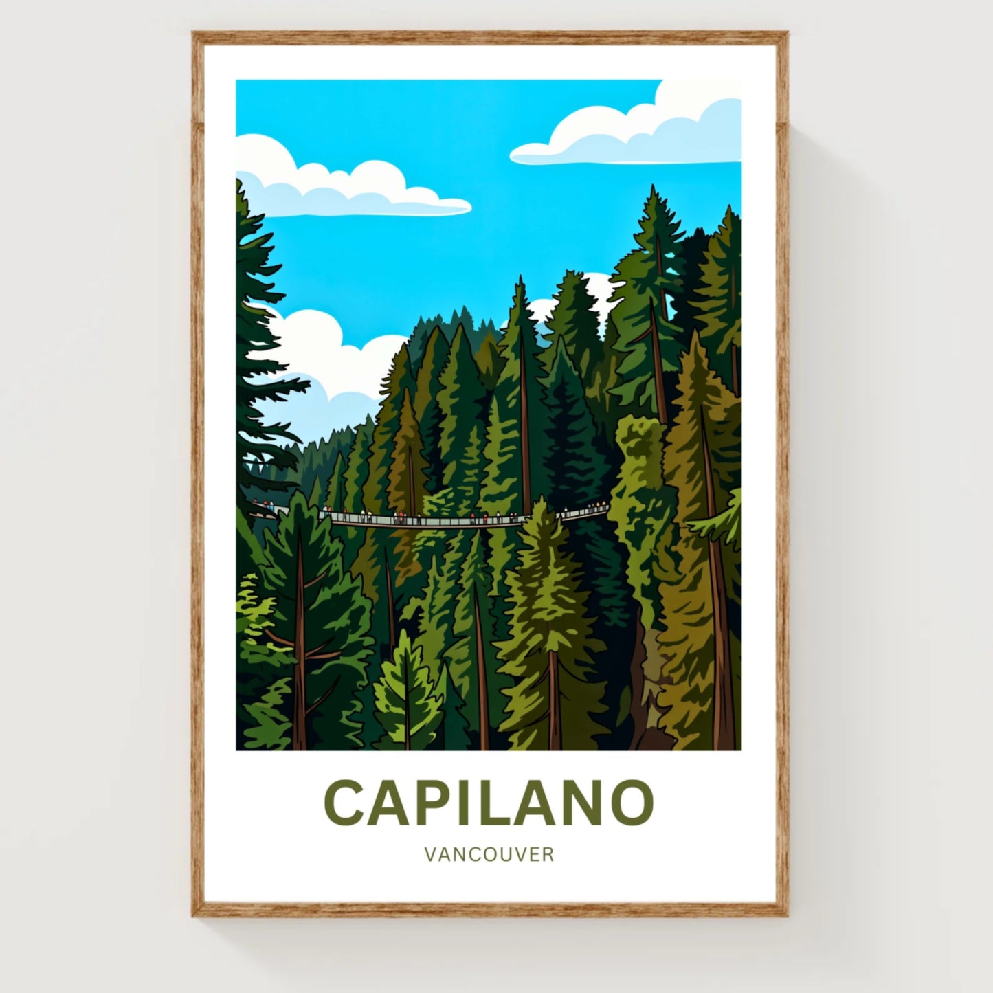 Capilano Suspension Bridge  Travel Poster - Treetop adventure