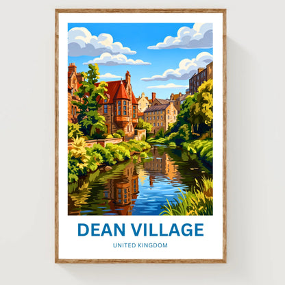 Dean Village Travel Poster - Charming Village