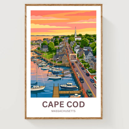 Cape Cod Travel Poster - Wonderful Coastal Sky