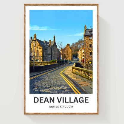 Dean Village Travel Poster - Peaceful Scotland Living