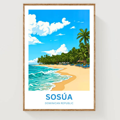 Sosúa Travel Poster - Golden beach