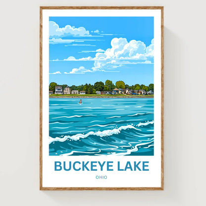Buckeye Lake Travel Poster -  Serene Ohio