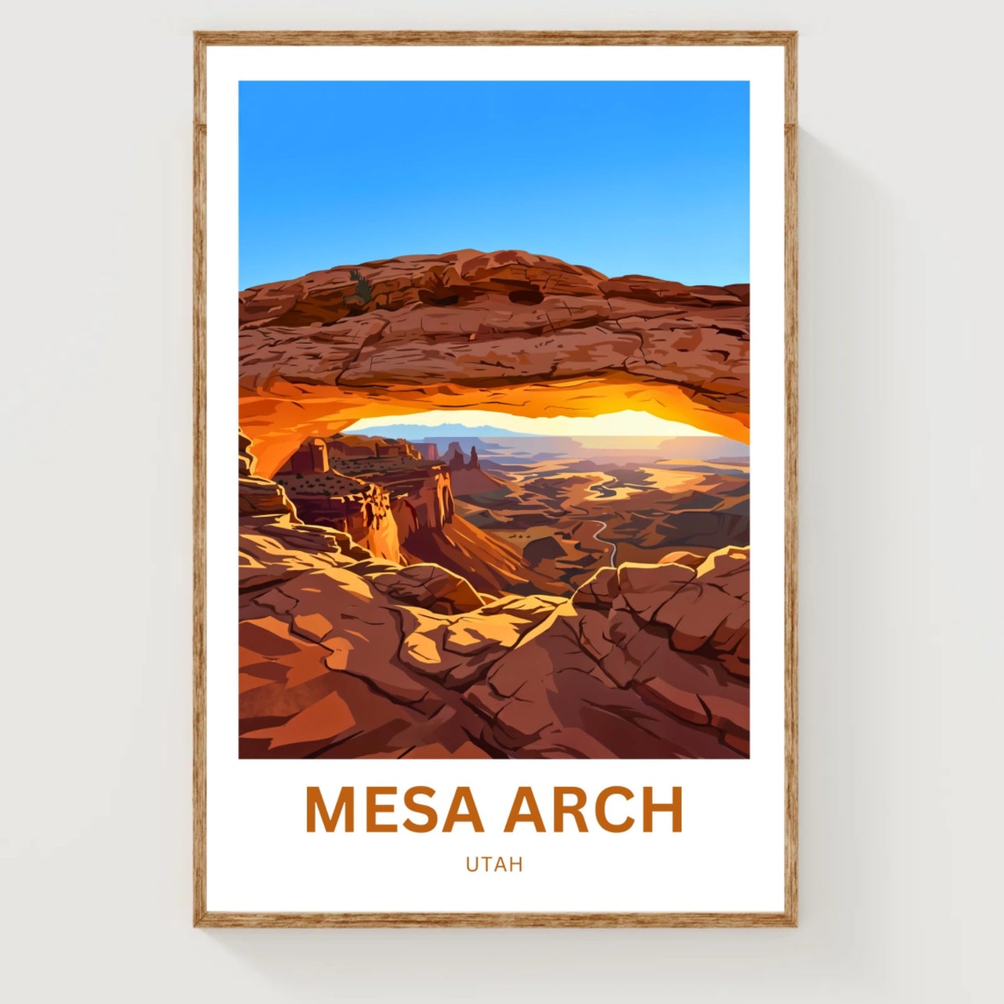 Mesa Arch Travel Poster -  Stunning Arch View Point