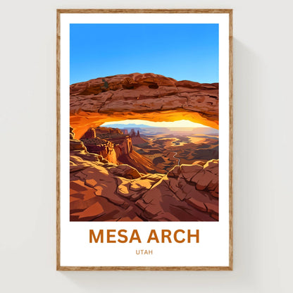 Mesa Arch Travel Poster -  Stunning Arch View Point