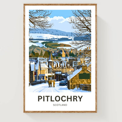Pitlochry, Scotland Travel Poster - Gateway to the Highlands