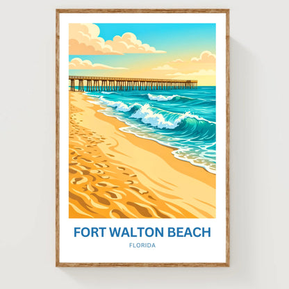 Fort Walton Beach Travel Poster - Sun Set Vibe