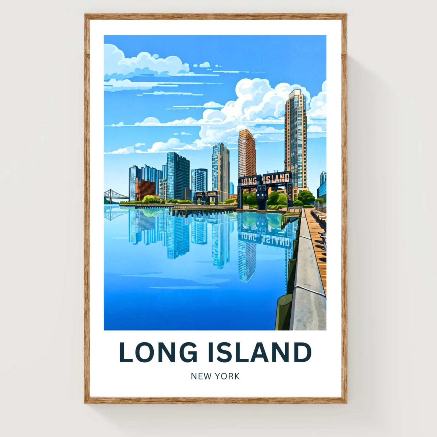 Long Island Travel Poster -  Skyline