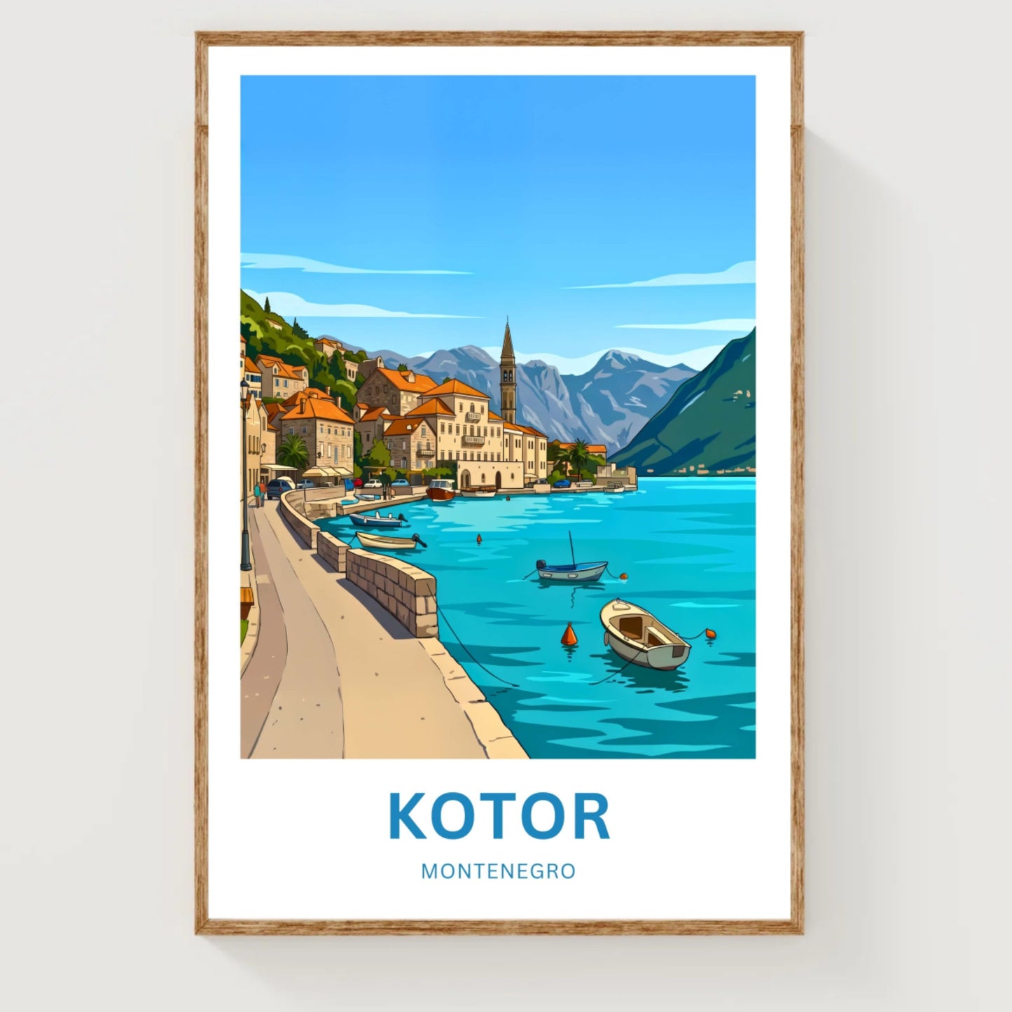 Kotor Travel Poster -   Bayfront Beauty