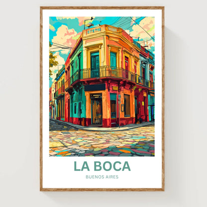 La Boca Travel Poster - Home of Passion and Paint