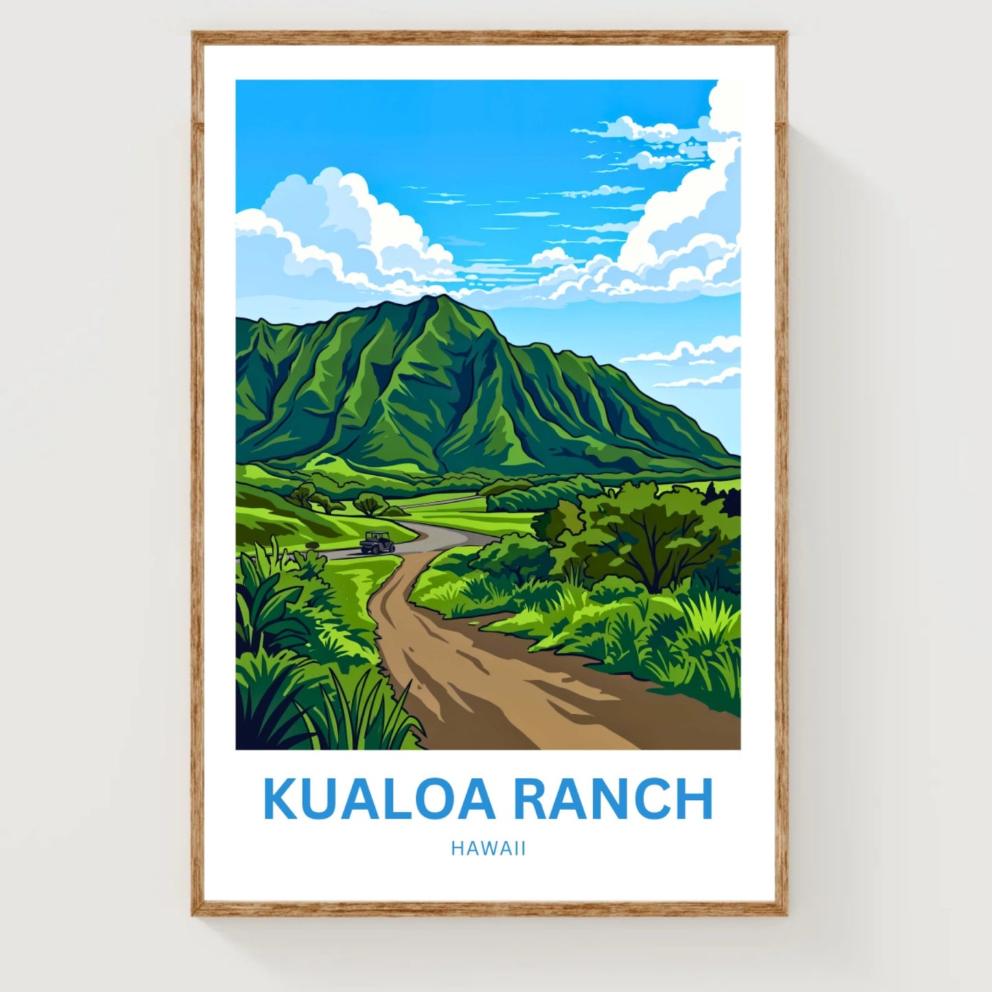 Kualoa Ranch  Travel Poste - Hawaii