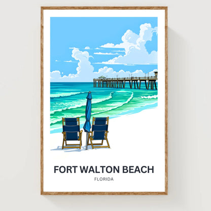 Fort Walton Beach Travel Poster - Beach Therapy