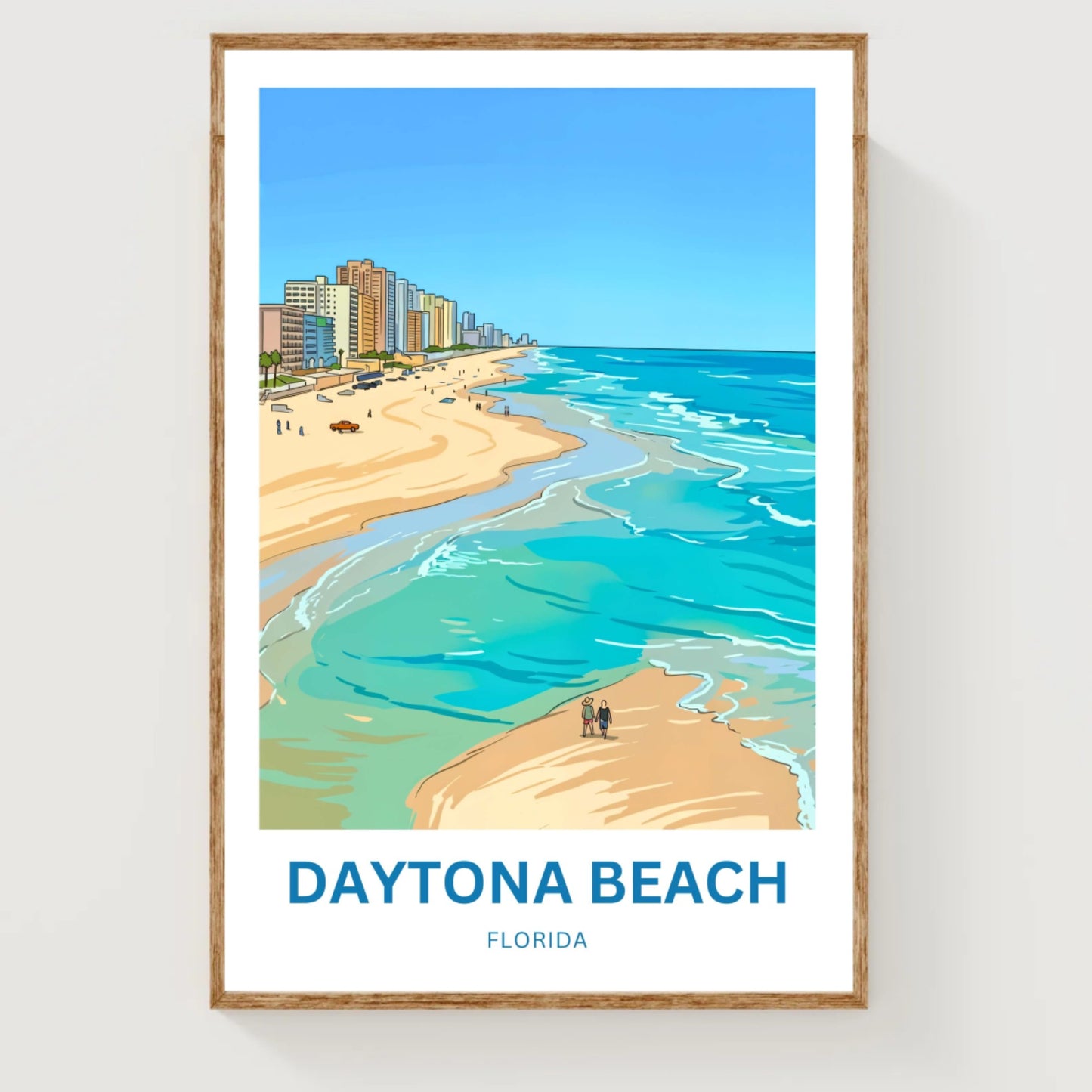 Daytona Beach, Florida Travel Poster