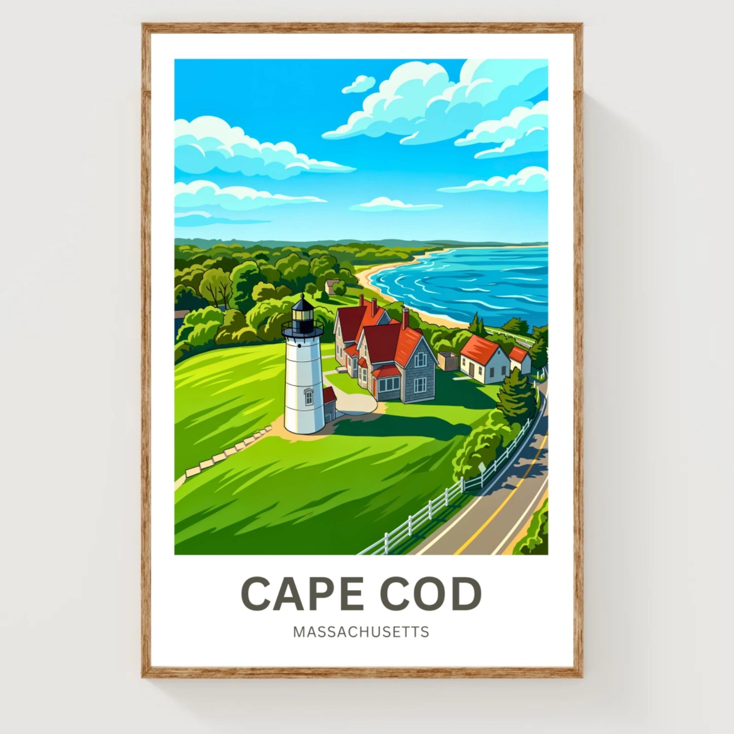 Cape Cod Travel Poster - Seaside Serenity