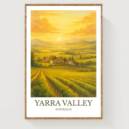 Yarra Valley, Watercolor design poster, Australia Print, Yarra Valley Wall Art