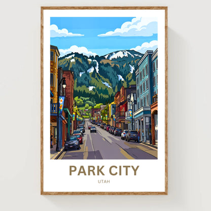 Park City Travel Poster - Downtown