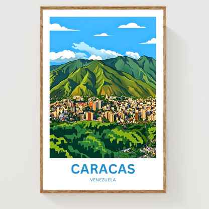 Caracas Travel Poster - Heart of Venenzuela