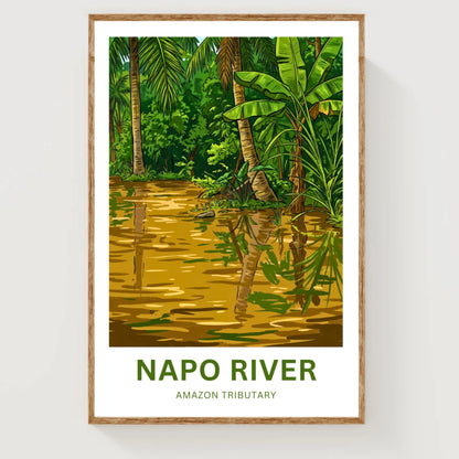 Napo River Travel Poster - Captivating Water Calmness
