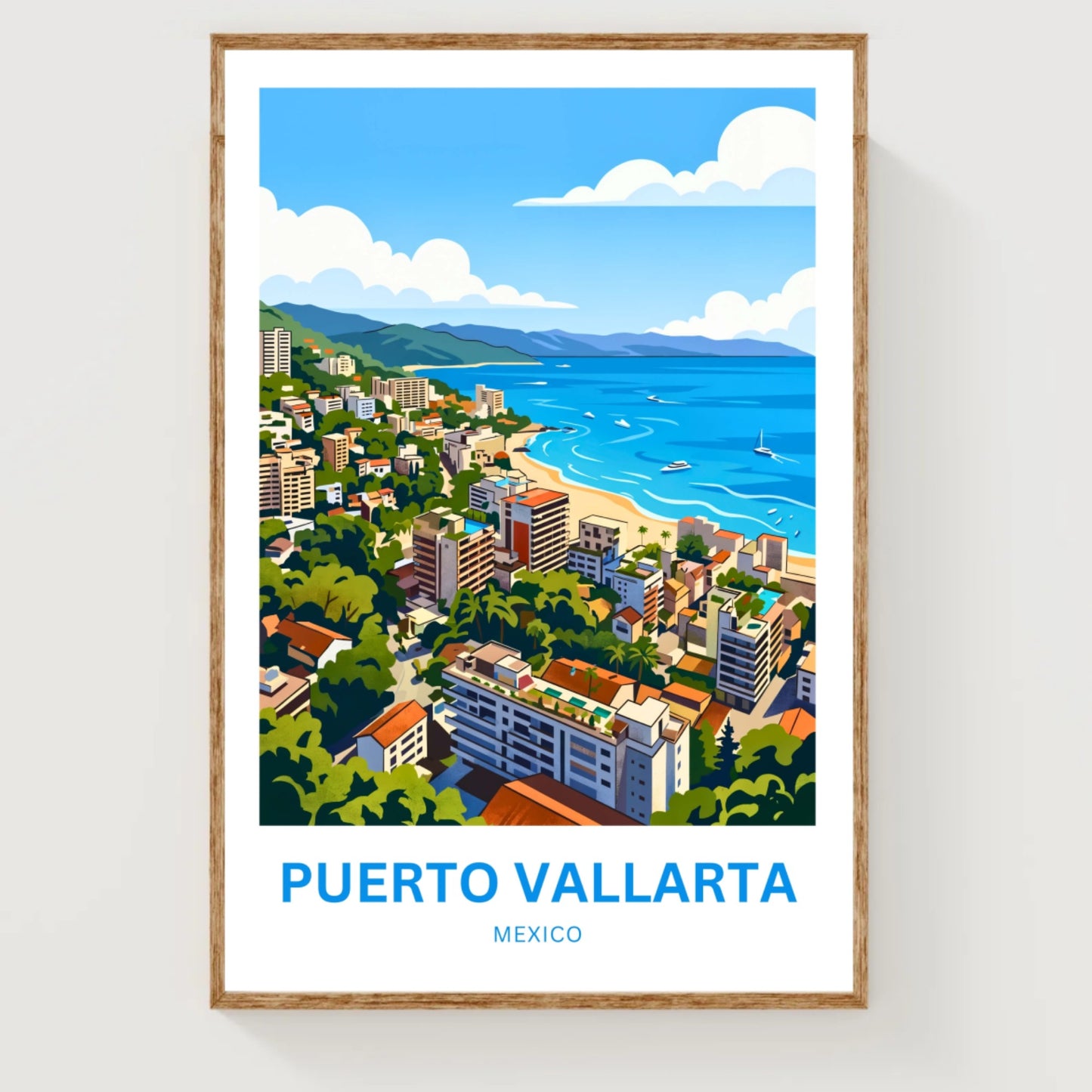 Puerto Vallarta  Travel Poster - Pacific Jewel