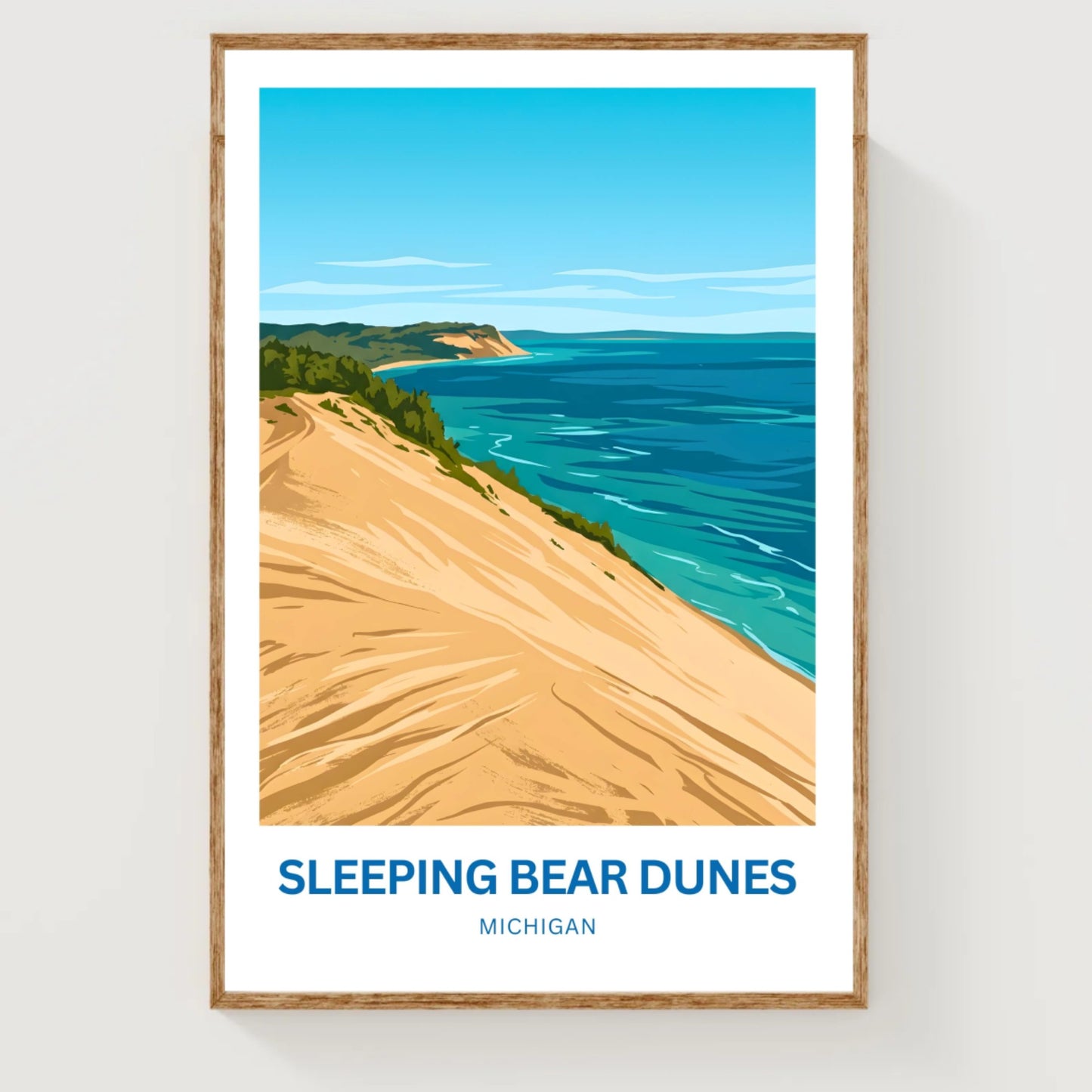 Sleeping Bear Dunes Travel Poster - National Lakeshore