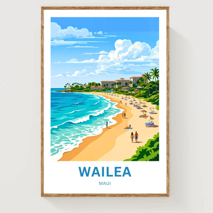 Wailea Travel Poster -  Island Luxury Hawaii