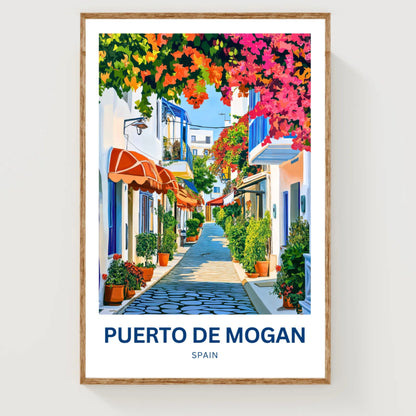 Puerto de Mogán Travel Poster - Sunshine & Bougainvillea