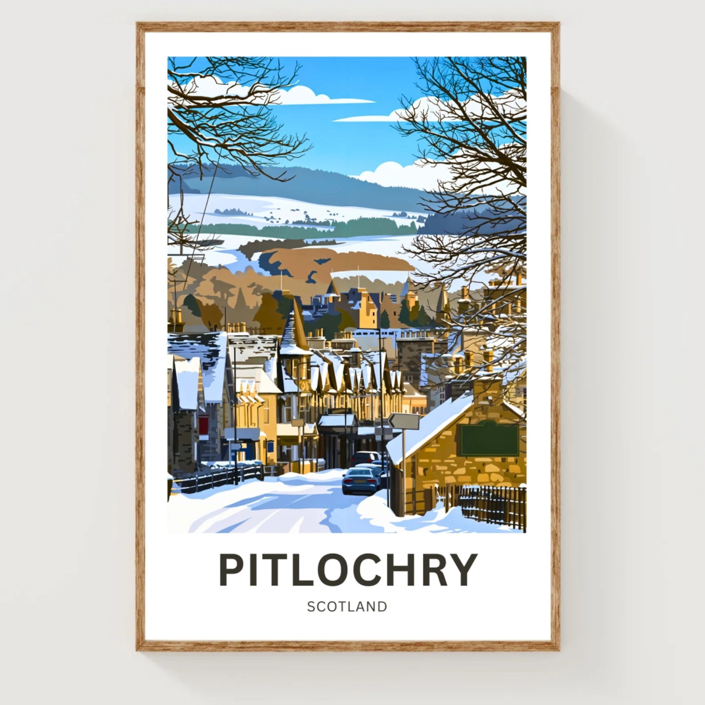 Pitlochry, Scotland Travel Poster