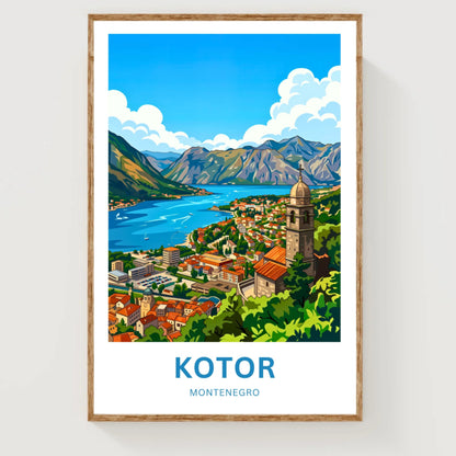 Kotor Travel Poster -   Iconic View