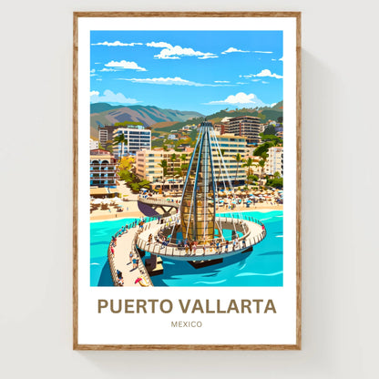Puerto Vallarta  Travel Poster - Waterfront