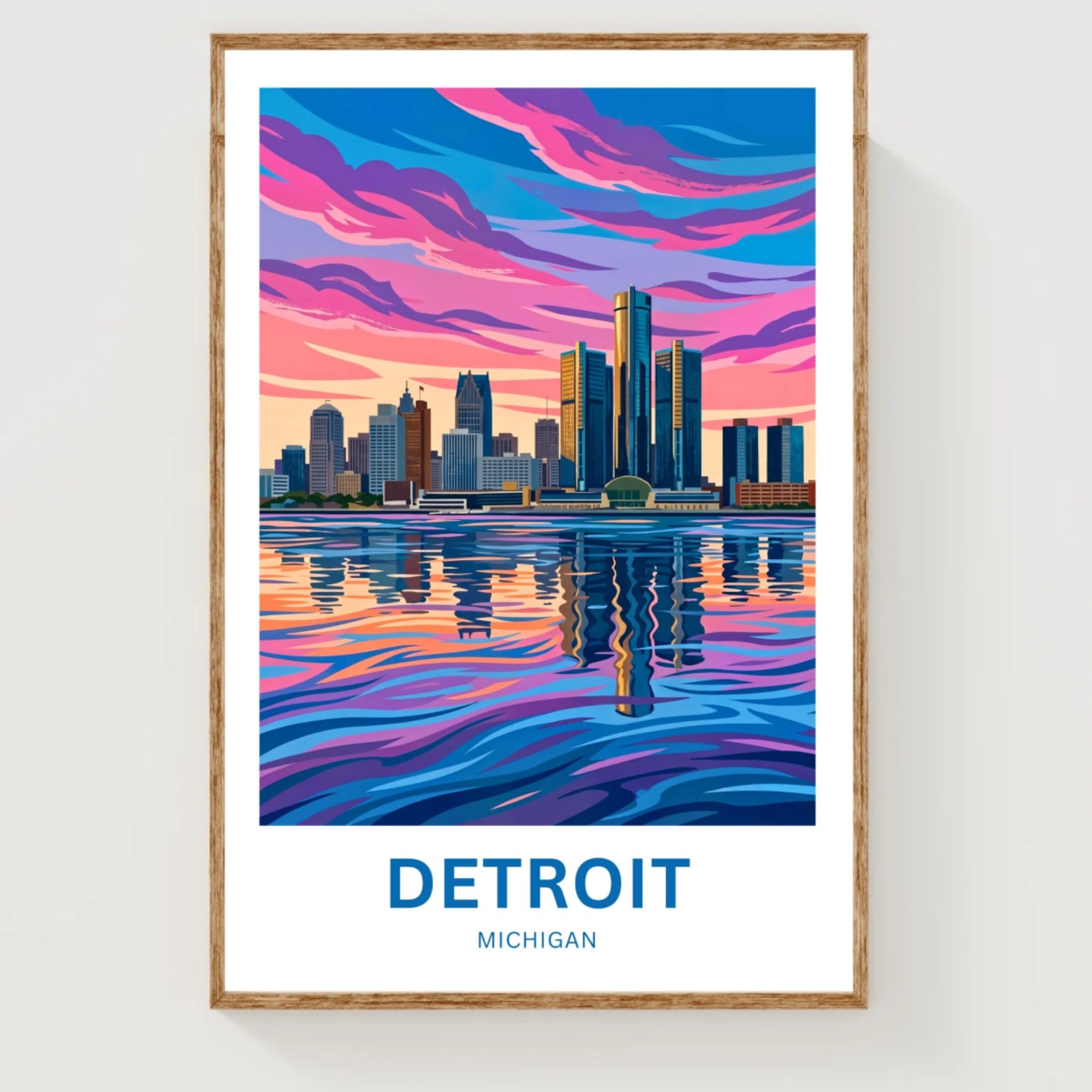 Detroit Travel Poster