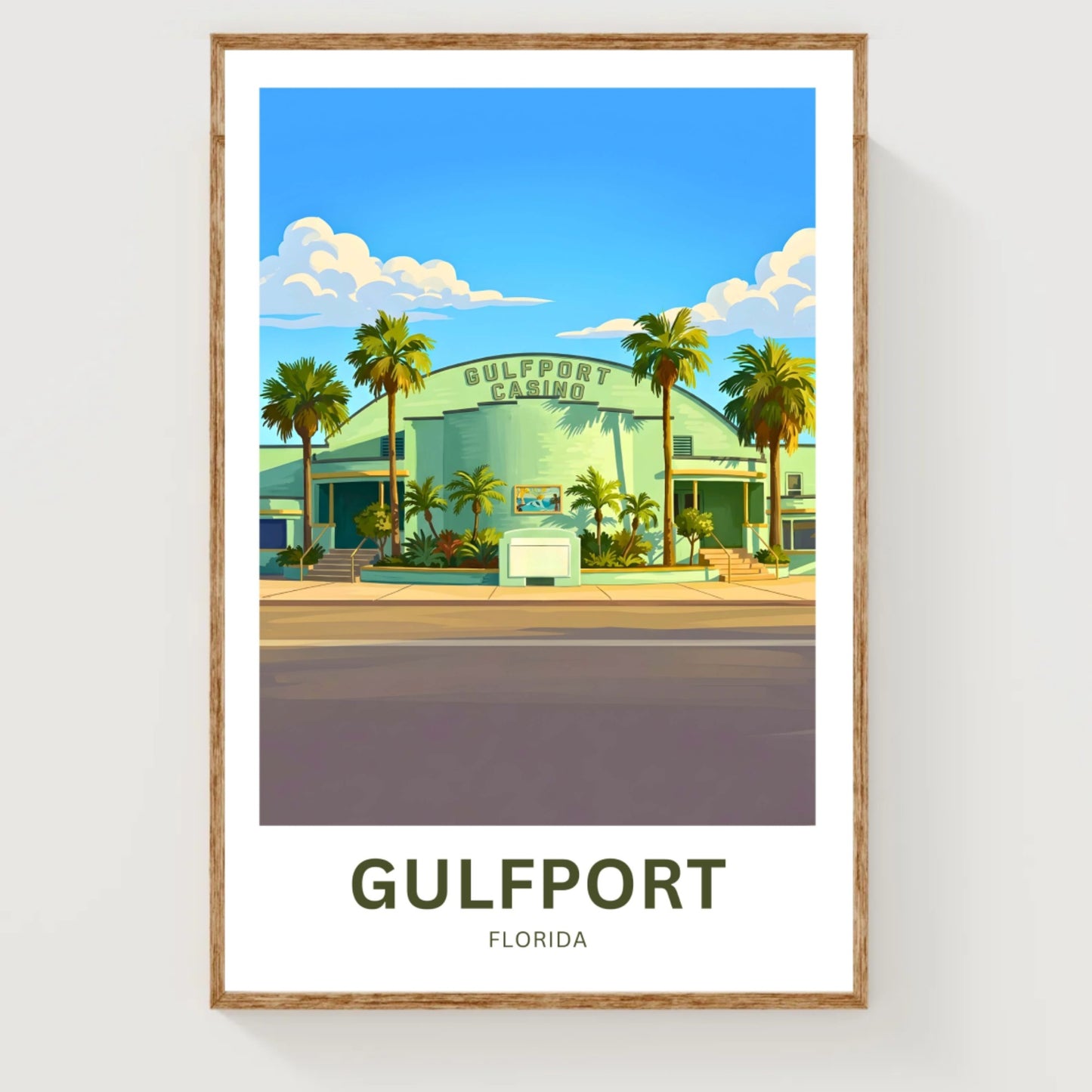 Gulfport, Florida Travel Poster - Marina