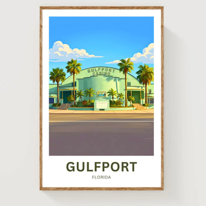 Gulfport, Florida Travel Poster - Marina