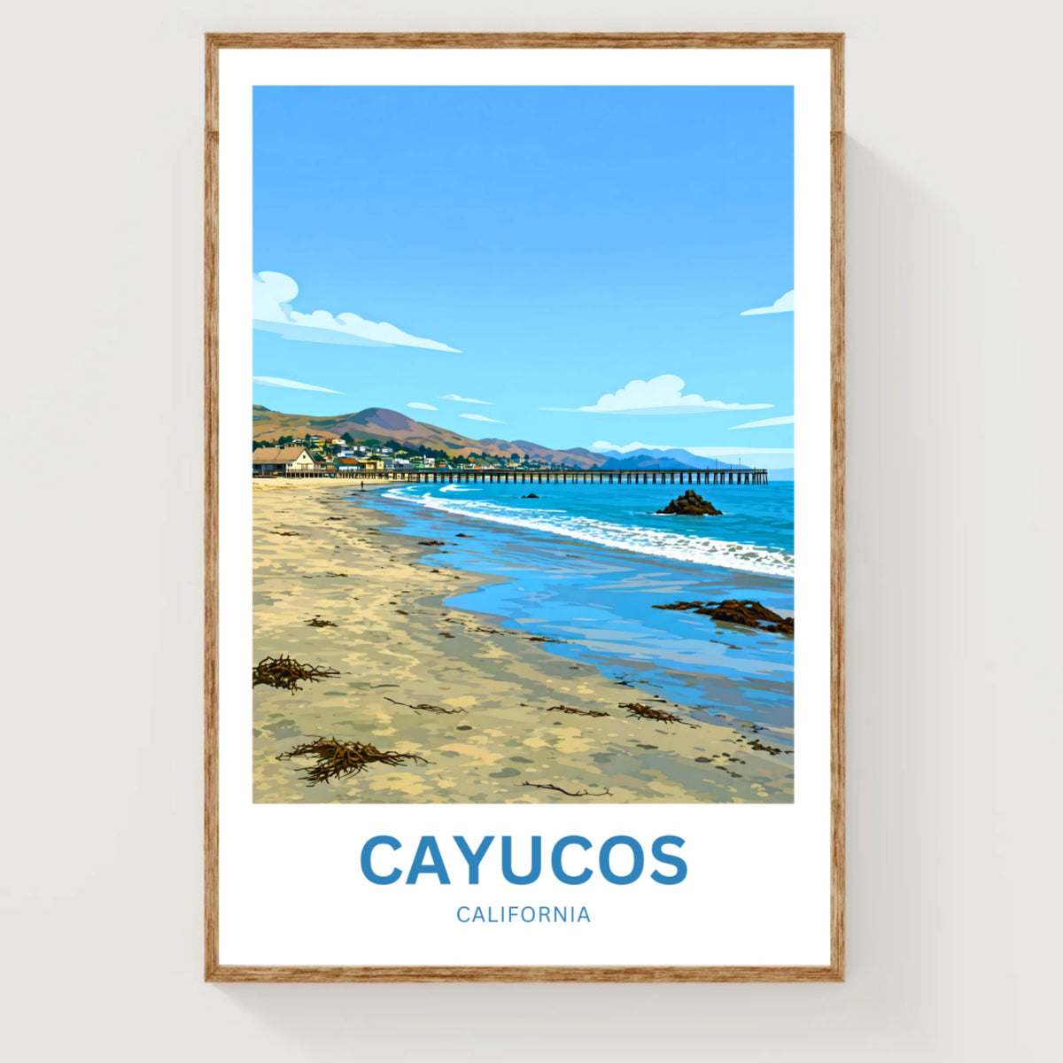 Cayucos Travel Poster