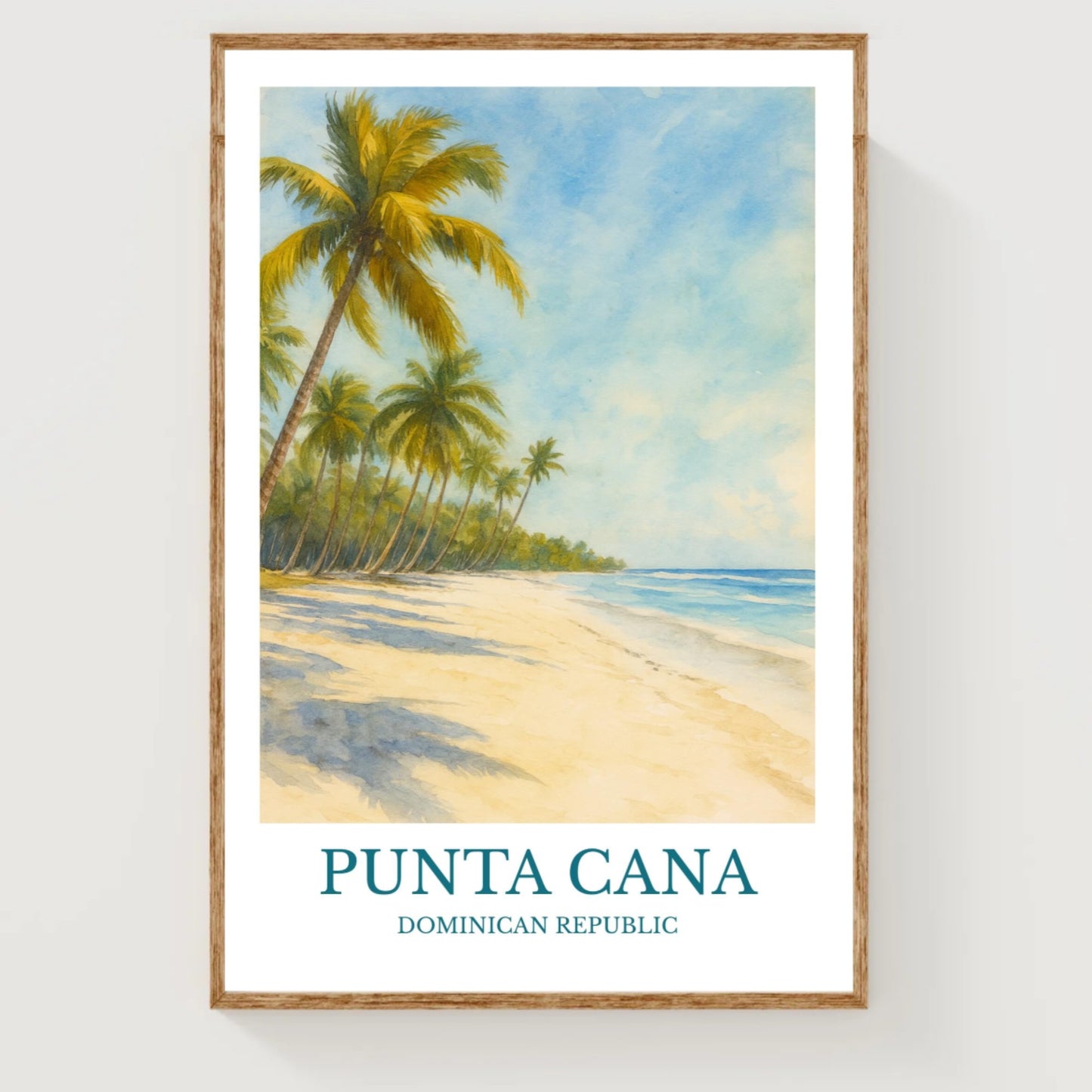 Punta Cana, Watercolor design poster, Dominican Republic Print, Punta Cana Wall Art