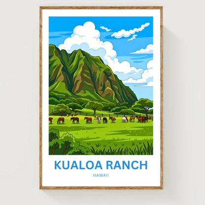 Kualoa Ranch  Travel Poster - Captivating Landscape