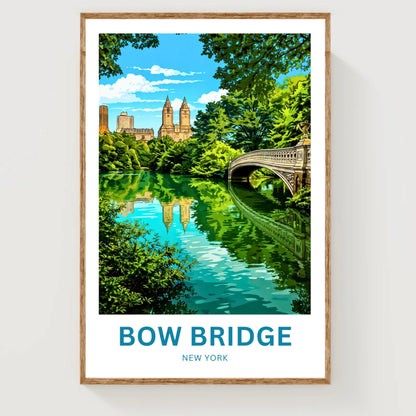 Bow Bridge  Travel Poster - Where Paths and Stories Meet