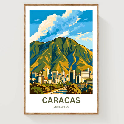 Caracas Travel Poster - Where Mountains Meet the City