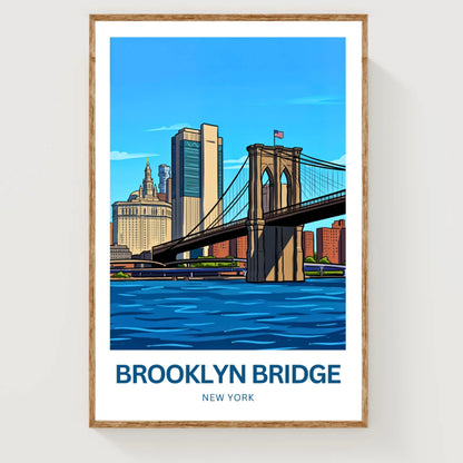 Brooklyn Bridge Travel Poster -  Metropolitan Icon