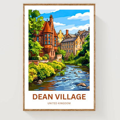 Dean Village Travel Poster