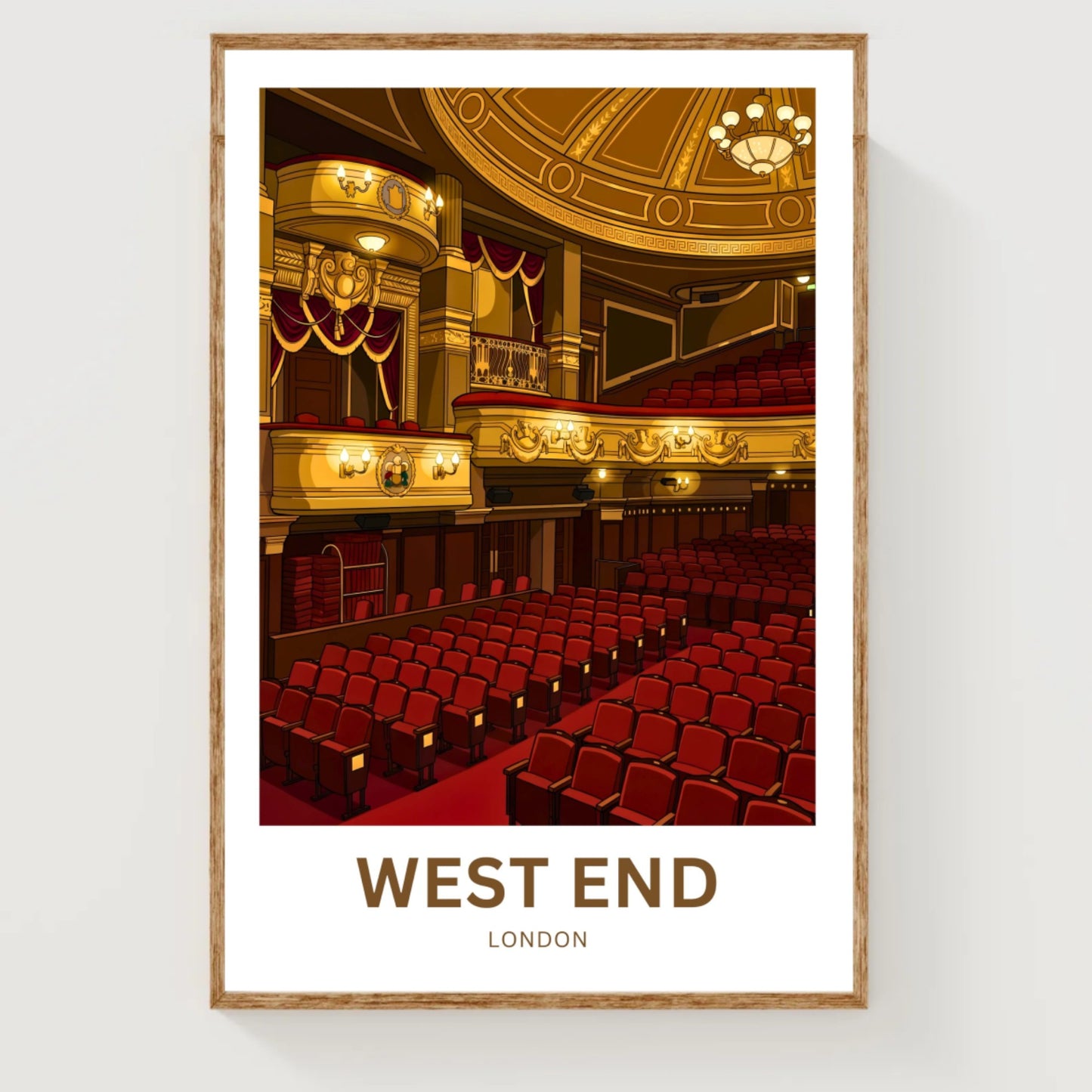 West End Travel Poster - London Theatre View