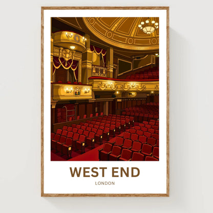 West End Travel Poster - London Theatre View