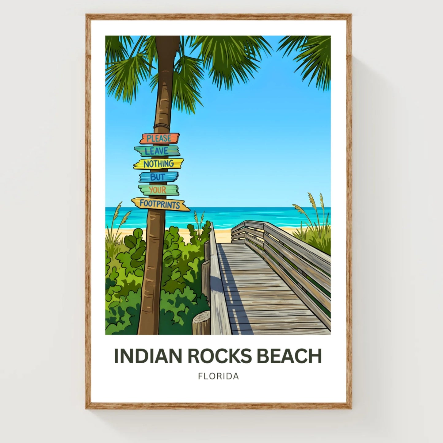 Indian Rocks Beach, Florida Travel Poster - Relaxing View