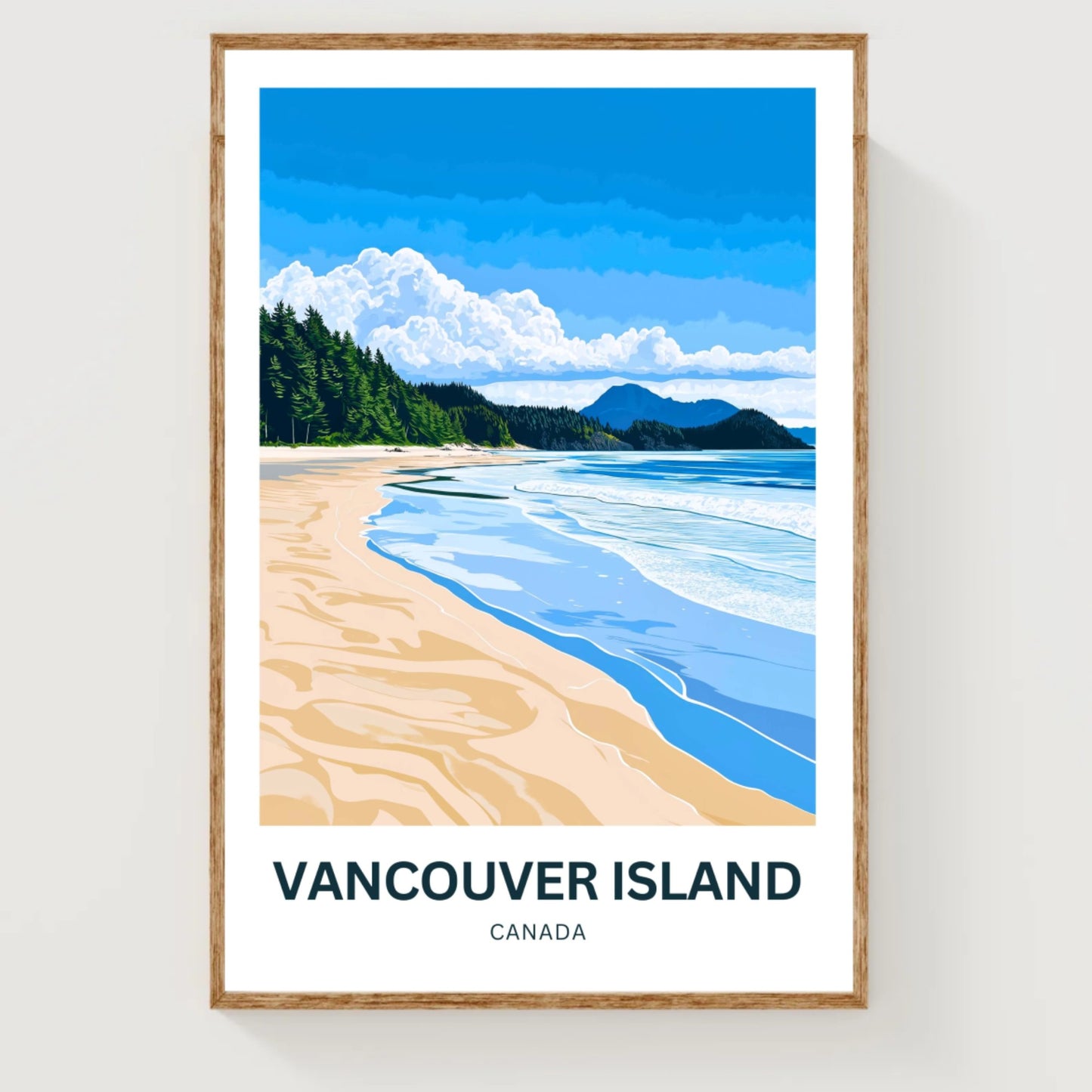 Vancouver Island Travel Poster - Canada The Heart of Pacific Nature