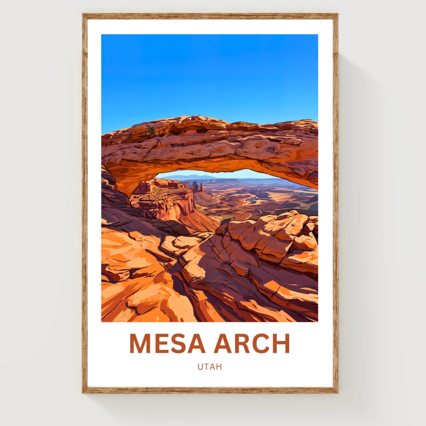Mesa Arch Travel Poster -   Iconic Rock