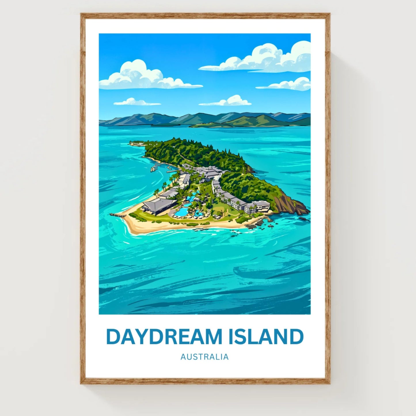 Daydream Island Travel Poster - Australia Ocean Serenity