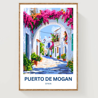 Puerto de Mogán Travel Poster - Blooming Paradise Street