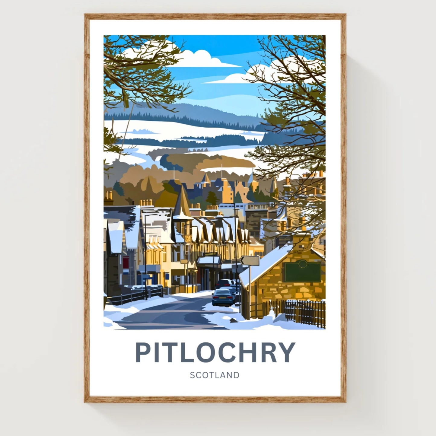 Pitlochry, Scotland Travel Poster