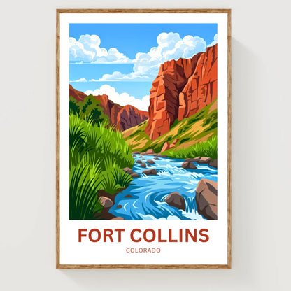Fort Collins, Colorado Travel Poster - Colorado