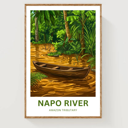 Napo River Travel Poster - Amazon Rainforest and Waters