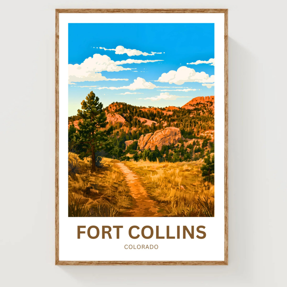Fort Collins, Colorado Travel Poster - Explore
