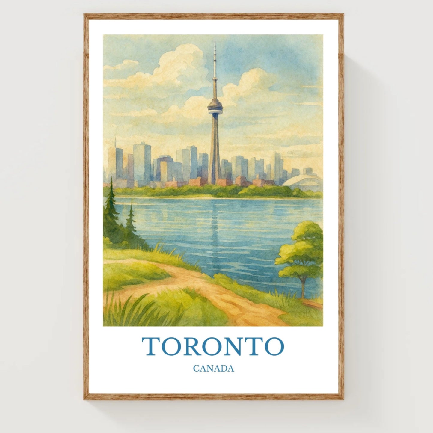 Toronto, Watercolor design poster, Canada Print, Toronto Wall Art